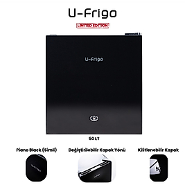 U-Frigo 50 LT Limited Edition 12/24V Kompresörlü Buzdolabı Temperli Cam Kapak SİYAH