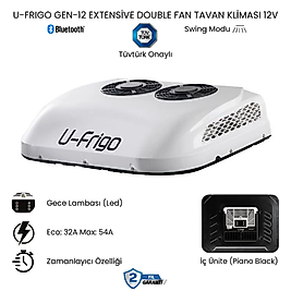 U-FRIGO Gen-12 EXTENSİVE DOUBLE FAN TAVAN KLİMASI 12V